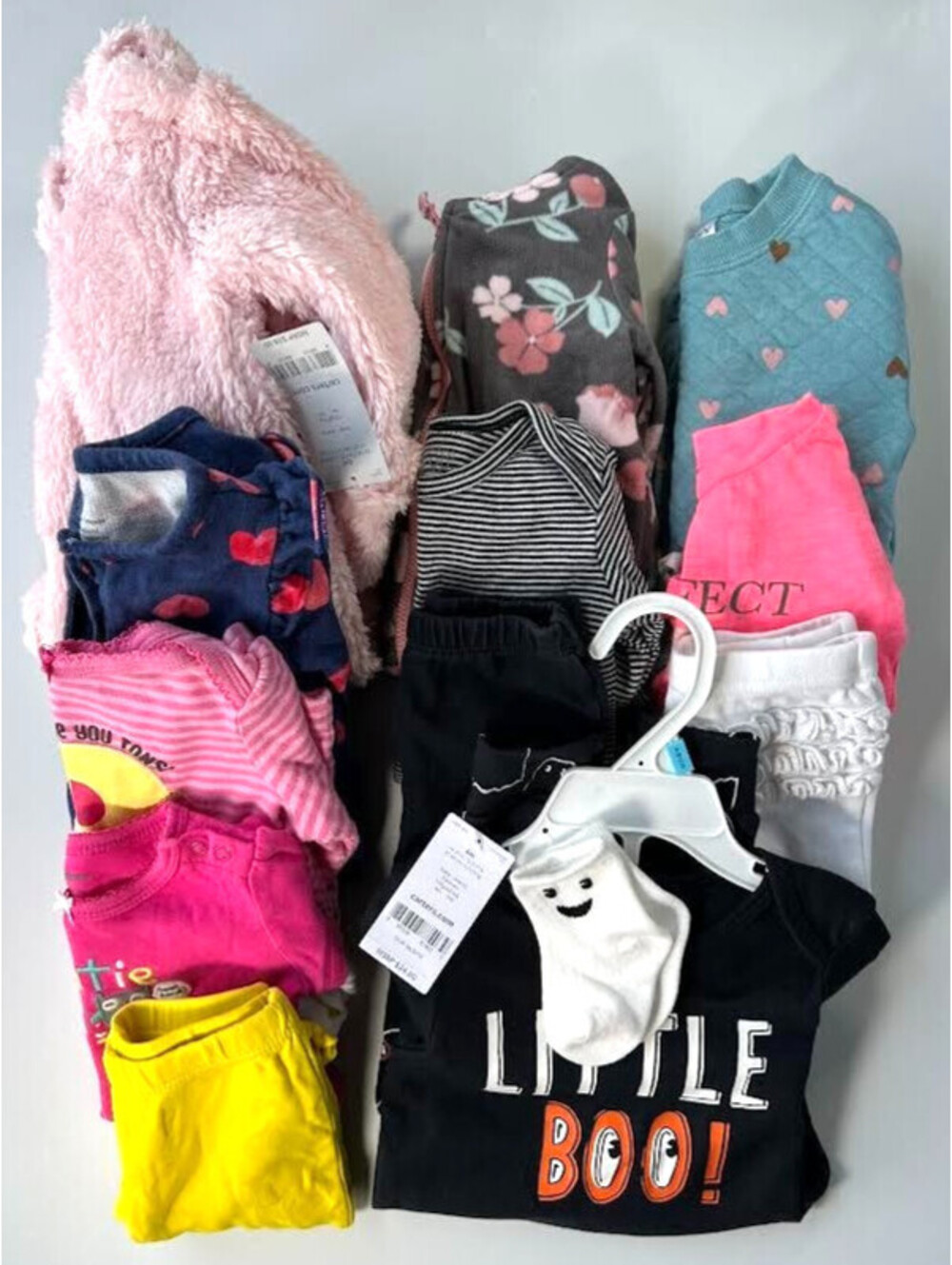 Girl's Clothes Size 6 Months-Lot of 13 Pieces(Plus Halloween Socks), Fall/Winter